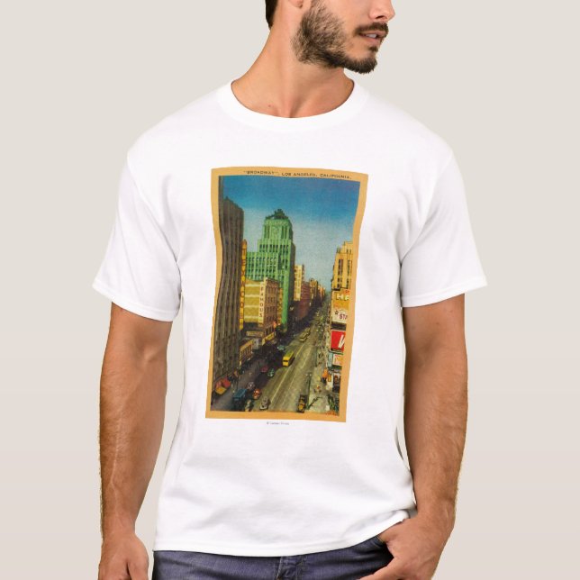 Broadway gata i Los Angeles, CA T-shirt (Framsida)