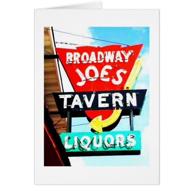 Broadway Joes krogneon undertecknar, Fort Wayne, OBS Kort (Framsidan)