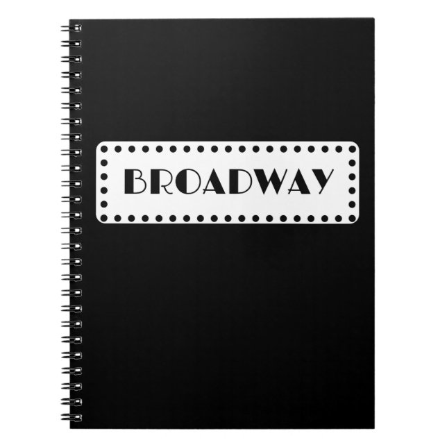 Broadway journal anteckningsbok (Framsidan)