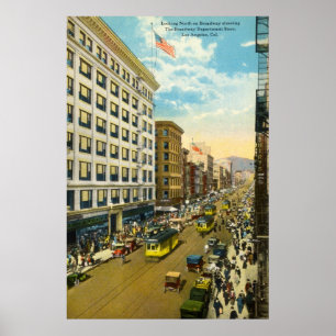 Broadway, Los Angeles 1916 Vintage Poster