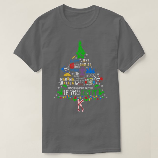 Broadway Musical Theatre Christmas Tree Funny Xmas T Shirt (Design framsida)