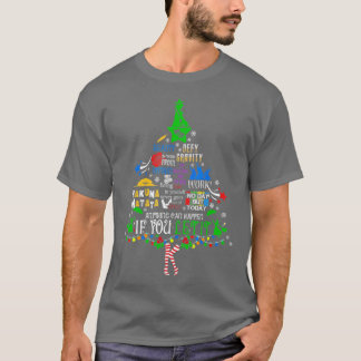 Broadway Musical Theatre Christmas Tree Funny Xmas T Shirt