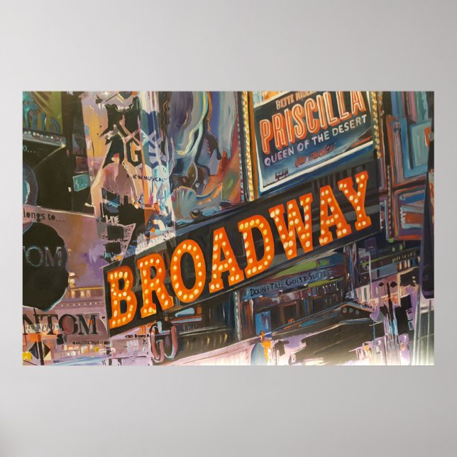 Broadway Neon Ljus Poster (Framsidan)