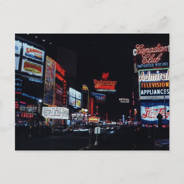 Broadway, New York City Vintage Vykort (Framsida)