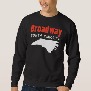 Broadway North Carolina Usa State America Travel Lång Ärmad Tröja