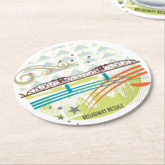 Broadway överbryggar den Portland kustfartyget Underlägg Papper Rund