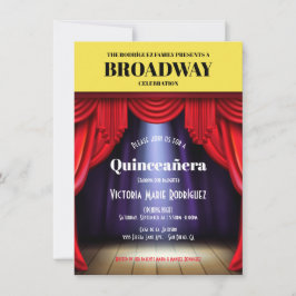 Broadway-program födelsedag Quinceañera Inbjudningar