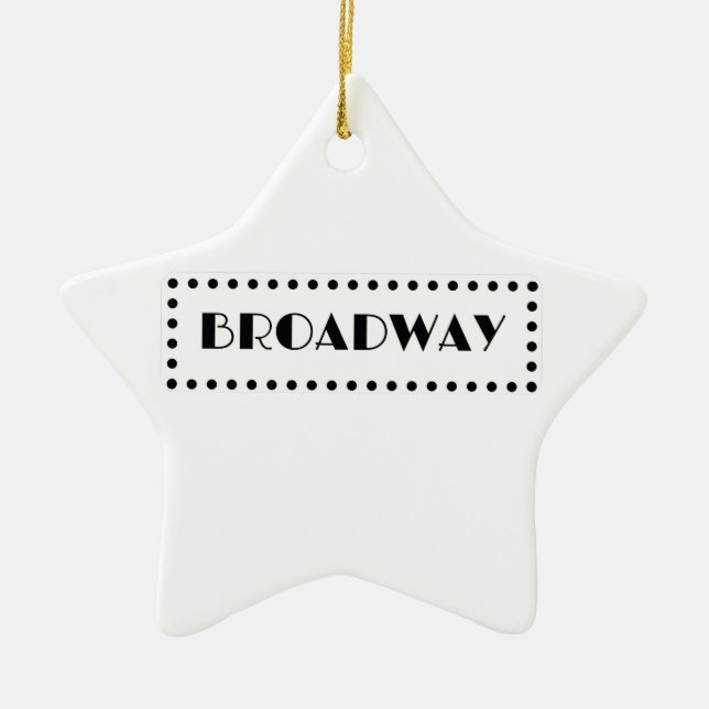 Broadway prydnad julgransprydnad keramik (Framsidan)