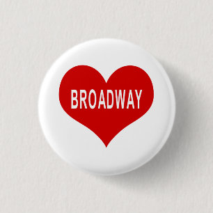 BROADWAY Rött Kärlekshjärta Knapp