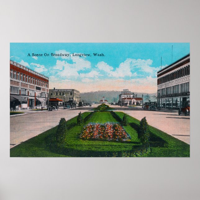 Broadway SceneLongview, WA Poster (Framsidan)