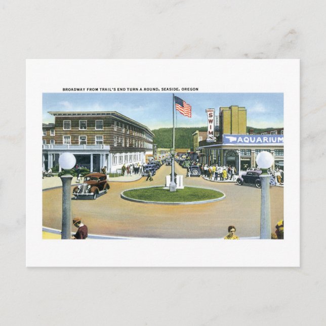 Broadway, Seaside, Oregon Vykort (Framsida)