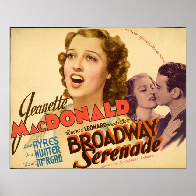 Broadway Sergranaten ~ Jeanette Mac Donald Poster (Framsidan)