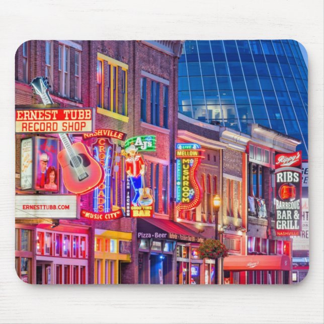 Broadway Street Downtown Nashville Tennessee Musmatta (Framsidan)