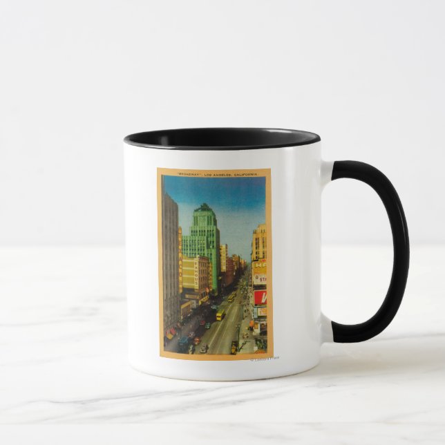 Broadway Street i Los Angeles, CA Mugg (Höger)