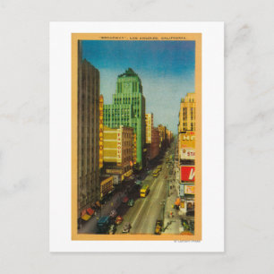 Broadway Street i Los Angeles, CA Vykort
