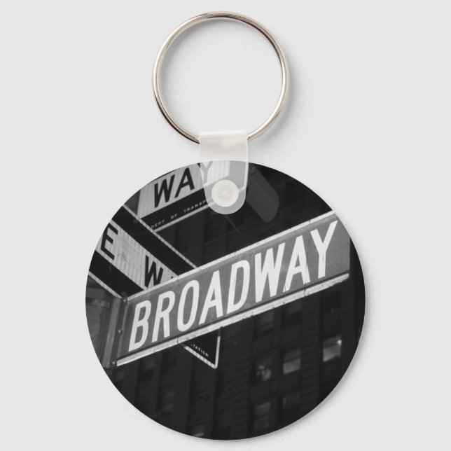 Broadway Street-tecken Nyckelring (Framsida)