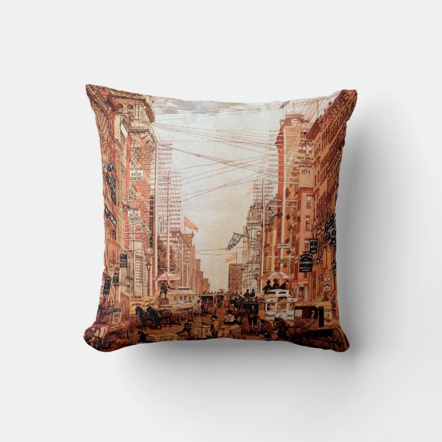 Broadway Street Vintage Pillow Kudde (Framsida)