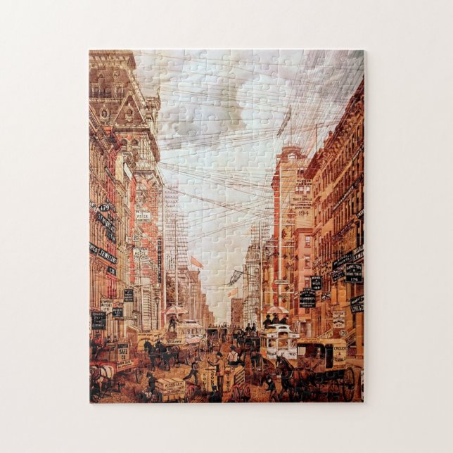 Broadway Street Vintage Puzzle Pussel (Vertikal)