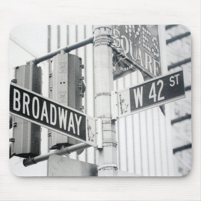 Broadway tider kvadrerar Mousepad Musmatta (Framsidan)