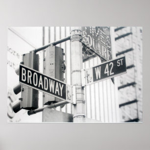Broadway tider kvadrerar trycket poster