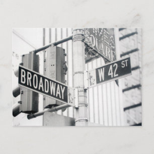 Broadway tider kvadrerar vykortet vykort