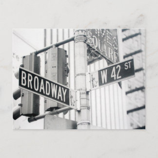 Broadway tider kvadrerar vykortet vykort