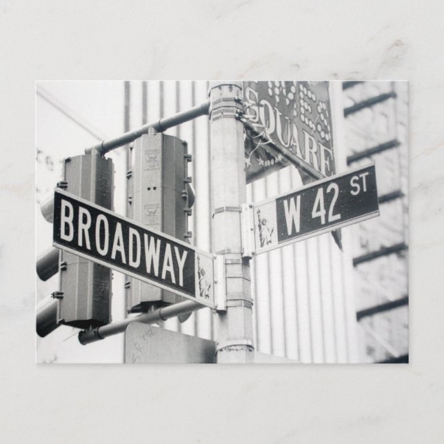 Broadway tider kvadrerar vykortet vykort (Framsida)