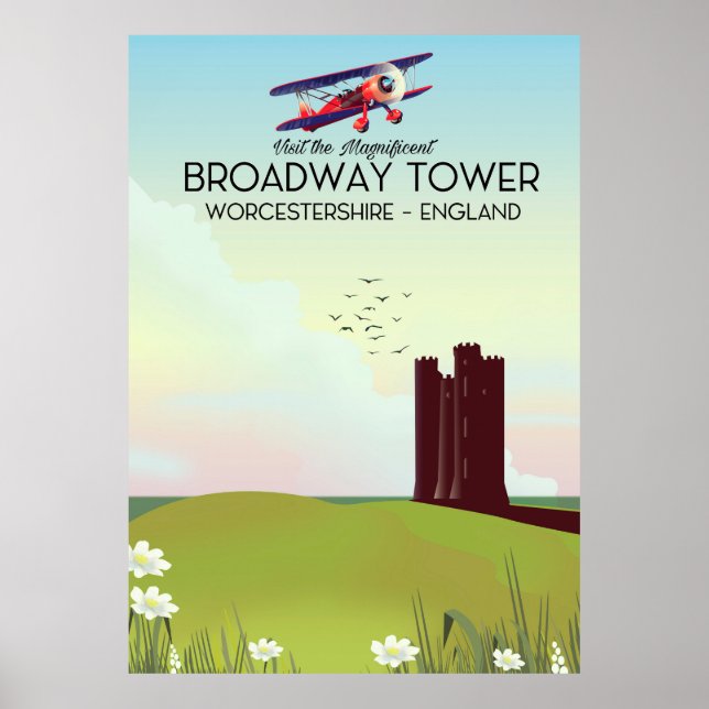 Broadway torn Worcestershire Travel-affisch Poster (Framsidan)