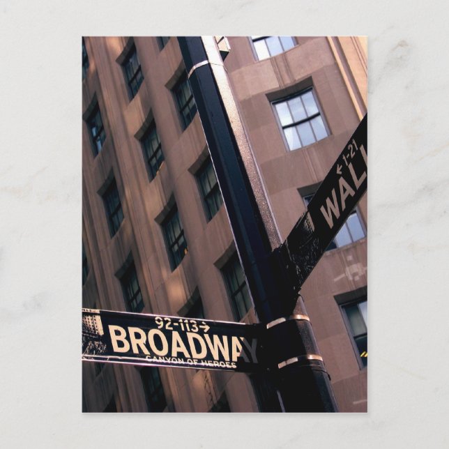 Broadway/Wallstreet Vykort (Framsida)