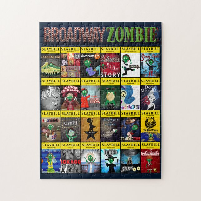Broadway Zombie Theater Programs Jigszle Puzzle Pussel (Vertikal)