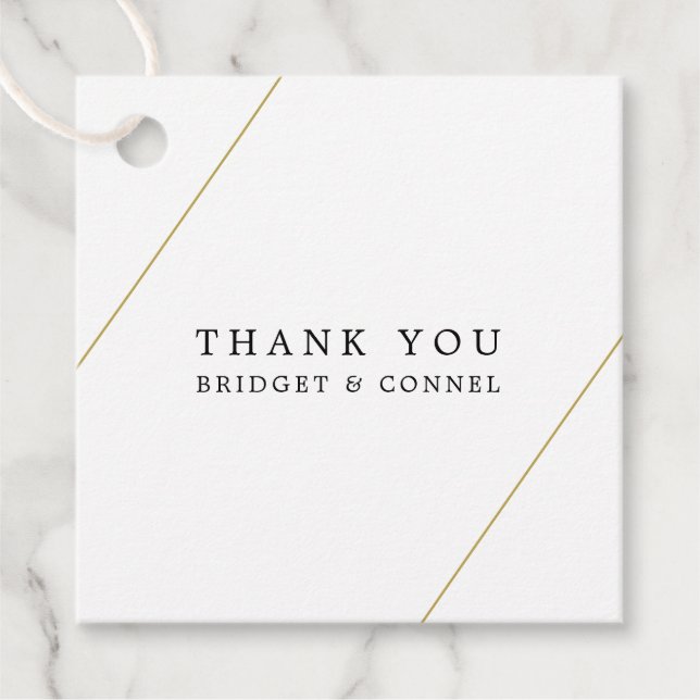Broar Geometric Modern Bröllop Gåvor Etiketter (Framsida)