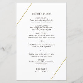 Broar Geometric Modern Bröllop Menu