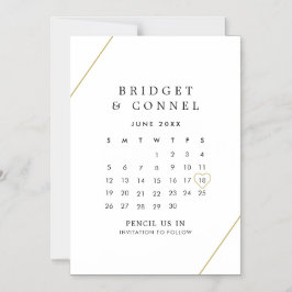 Broar Geometric Modern Bröllop spara datum Magnetisk Inbjudningskort