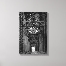 Broar i svartvitt canvastryck