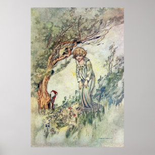 Broar och Gnome av Charles Robinson Poster