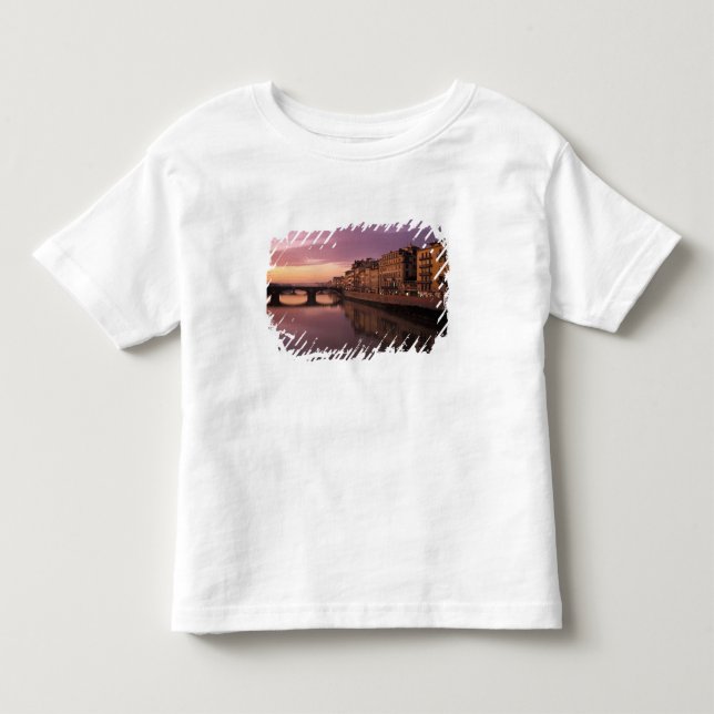 Broar över Arnofloden vid solnedgång, T Shirt (Framsida)