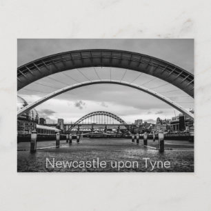 Broar över floden Tyne, vykort för Newcastle