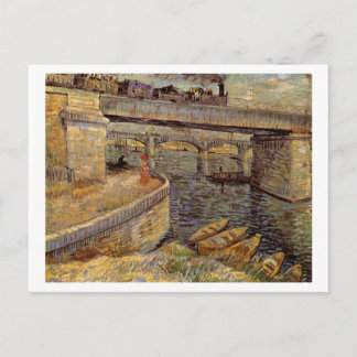Broar över havet vid Asnières, Vincent van Gogh Vykort