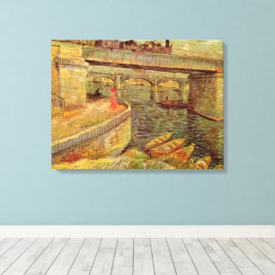 Broar över Seine, Asnieres av Vincent van Gogh Canvastryck
