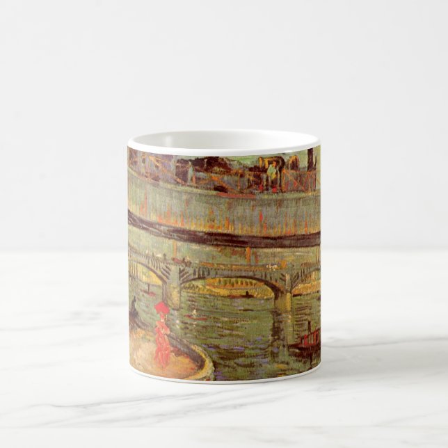Broar över Seine, Asnieres av Vincent van Gogh Kaffemugg (Center)