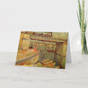 Broar över Seine, Asnieres av Vincent van Gogh Kort