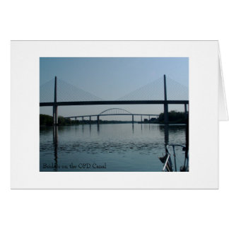 Broar på C&D-kanalen Hälsningskort