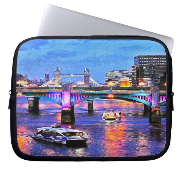 Broar på Thames London Laptop sleeve (Framsidan)