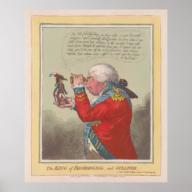 Brobdingnags kung, och Gulliver (1803) Poster (Framsidan)