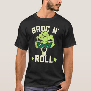 Broc N'Roll Broccoli Vegan Vegetable Healthy Vege T Shirt