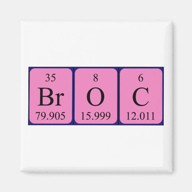 Broc Peric bord namn magnet (Framsidan)