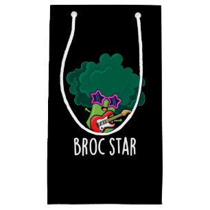 Broc Star Funny Brocolli Rockstjärna Pun Mörk BG