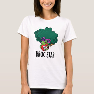 Broc Star Funny Brocolli Rockstjärna Pun T Shirt