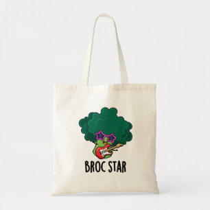 Broc Star Funny Brocolli Rockstjärna Pun Tygkasse