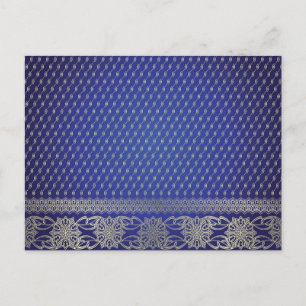 Brocade mönster vykort